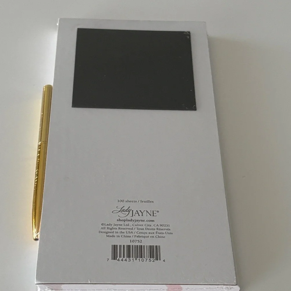 Lady Jayne Tropical Vacation Themed  Magnetic Notepad with 100 Sheets & Gold Pen